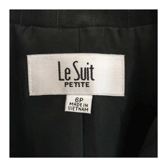 Le Suit Women’s Pants Black Pinstripe Suit Buttons - Picture 5 of 8